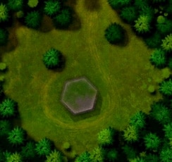 Снимок экрана одного из бункеров, которые вы должны уничтожить для выполнения вторичной цели на уровне кампании Buna-Gona в видеоигре "iBomber Defense Pacific".