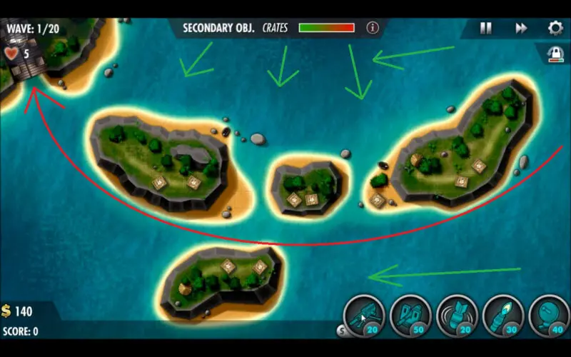 "iBomber Defense Pacific" - Campaign Mission 09 - "Coral Sea" (1)